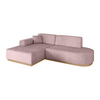 ECKSOFA Ottomane Links IREA-L1-v2 - 232x165x80 cm Rosa - Rosa, Holzwerkstoff/Textil (232/165cm) - ALTDECOR