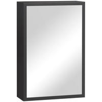 SPIEGELSCHRANK mit 3 Schichten, für Badezimmer, Schlafzimmer, Edelstahl, Schwarz - Schwarz, Glas (15/60/40cm) - Kleankin