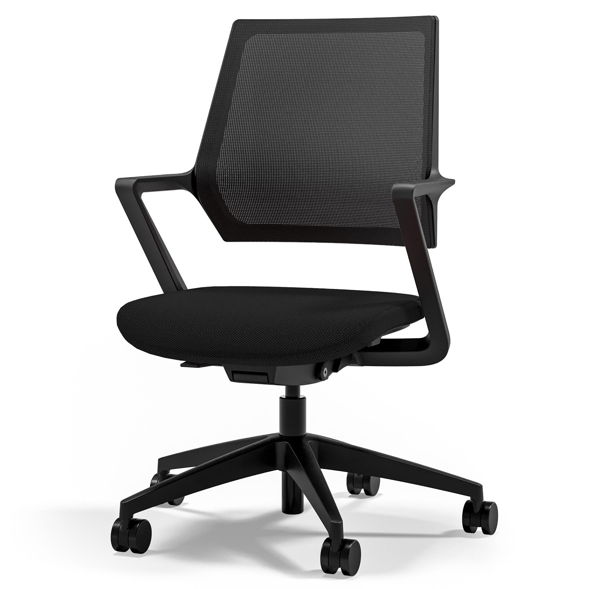 DREHSTUHL Ergonomischer Bürostuhl Asolo mit Netzrücken / Schwarz Netzrücken für Luftzirkulation - Schwarz, Textil (59.5/97.5/45cm) - ASSMANN