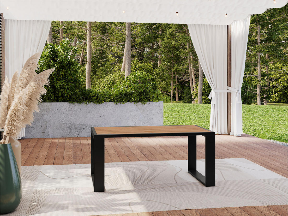GARTENBEISTELLTISCH Elba - Schwarz - Schwarz, Metall (65/122/55cm) - MKS