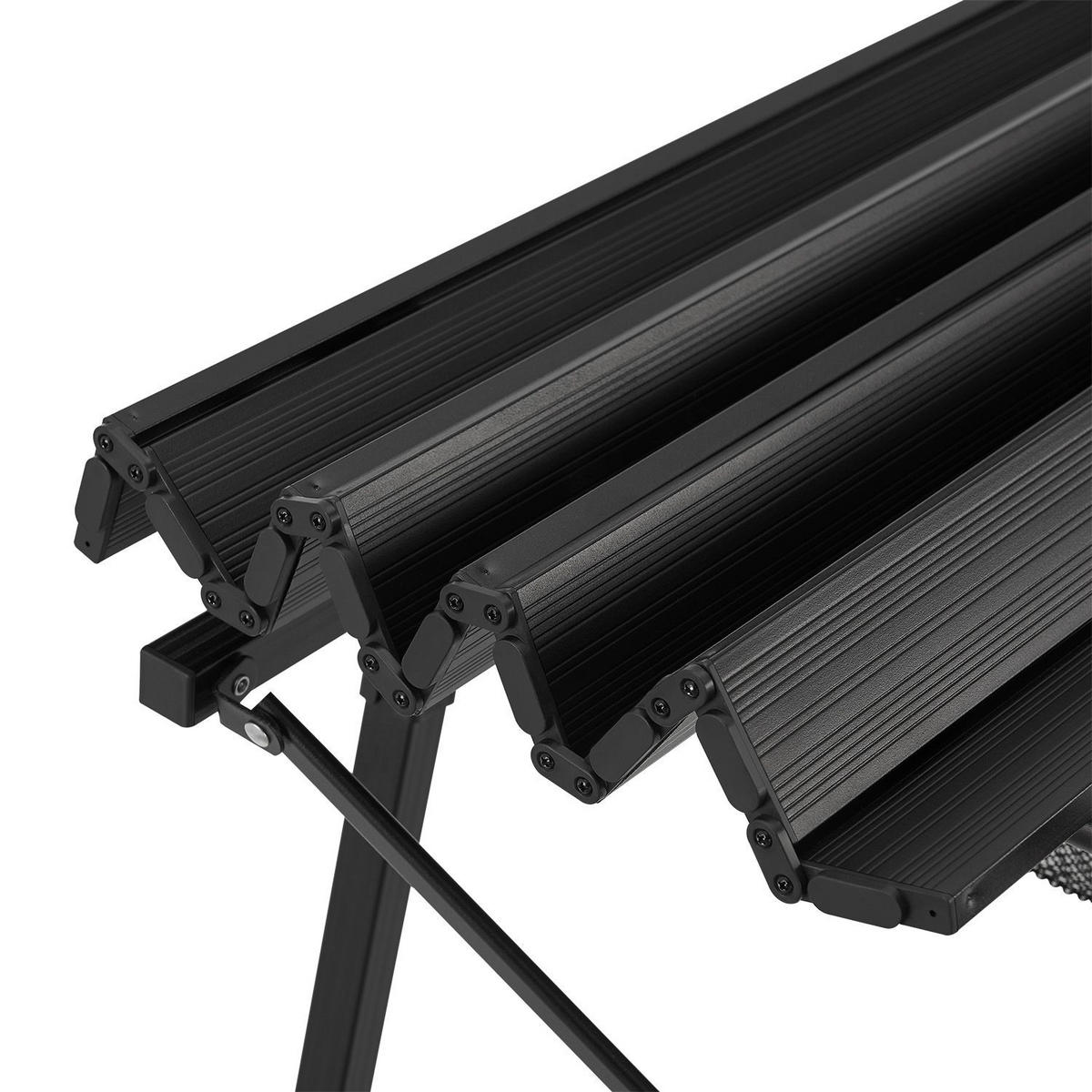 CAMPINGTISCH Picco faltbar schwarz - Schwarz, Metall (90/52/68cm) - Juskys