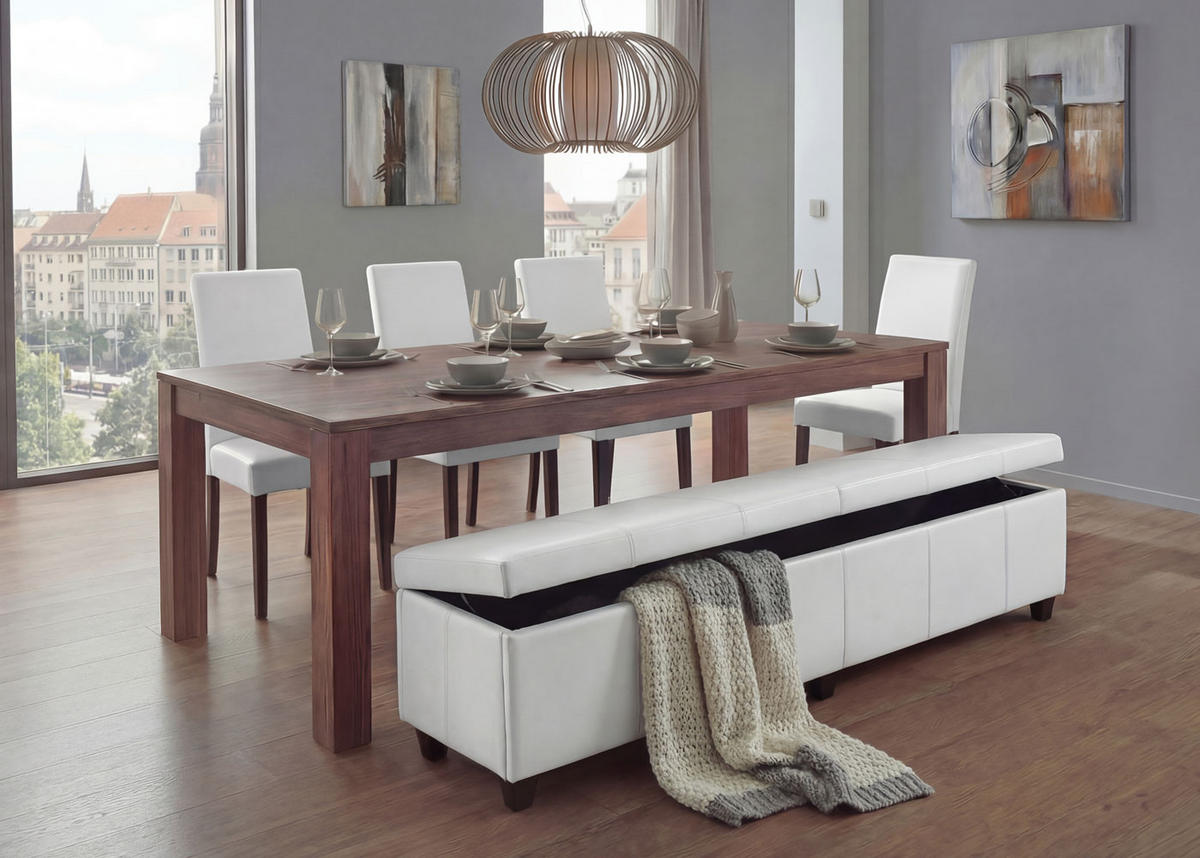 GARNITUR XXL Weiß 5-teilig-Set - Weiß, Leder - MCW