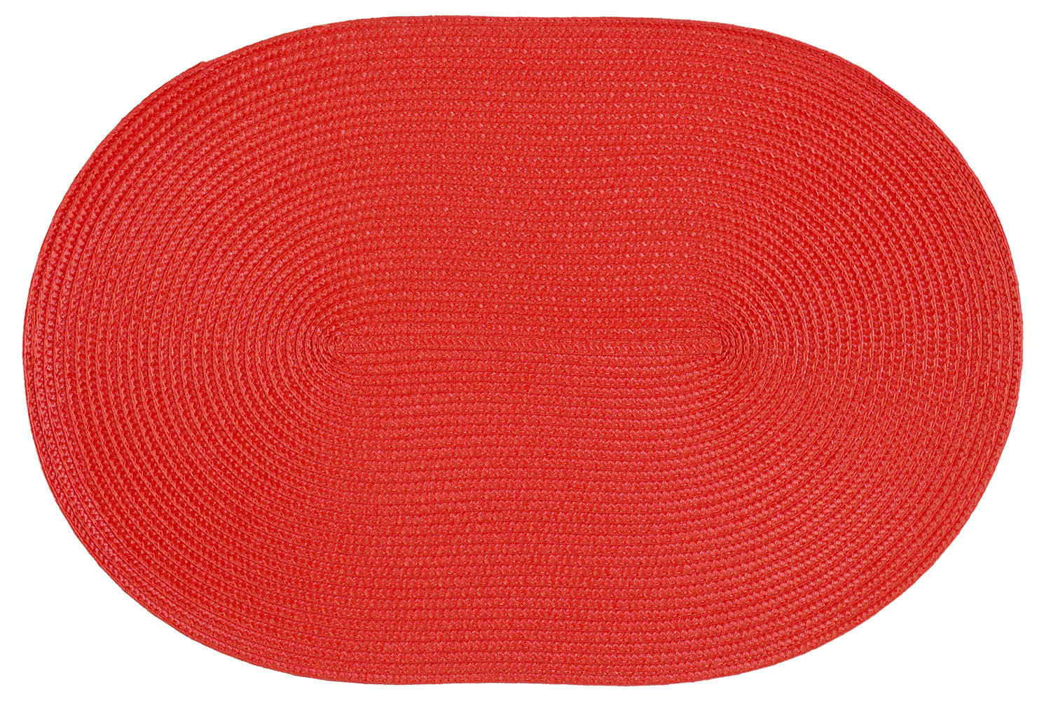 PLATZSET Polypro Rot oval ca. 45x30 cm Platzdeckchen Tischset - Rot, Kunststoff (30/45cm) - TiborTex