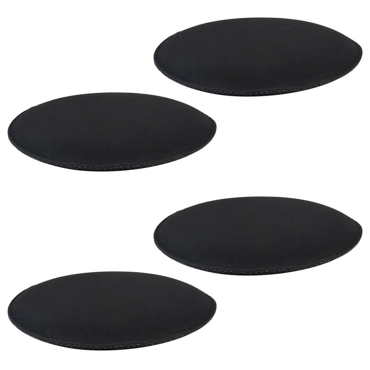 SITZKISSEN LESLIE 4ER-SET - Schwarz, Textil (35/35/2cm) - IDIMEX