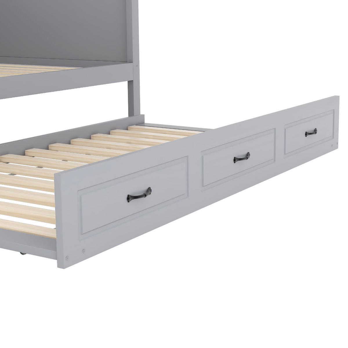 SCHLAFSOFA 140x200 LED Ausziehbar USB Stauraum Grau - Grau, Holz - FLIEKS