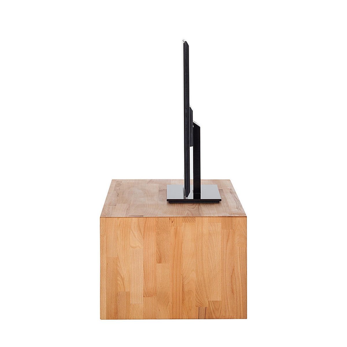 TV-LOWBOARD - Massivholz - Kernbuche, Holz (100/35/50cm) - home24