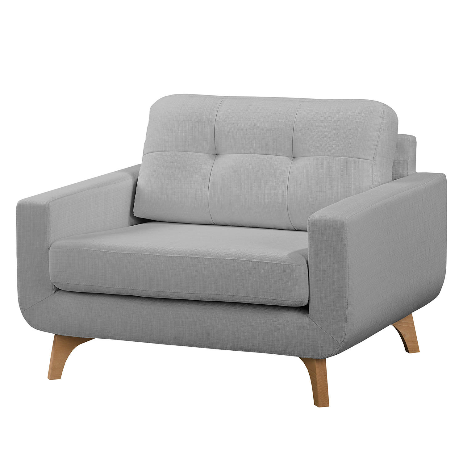 SESSEL - Strukturstoff - Grau, Textil (118/88/90cm) - home24