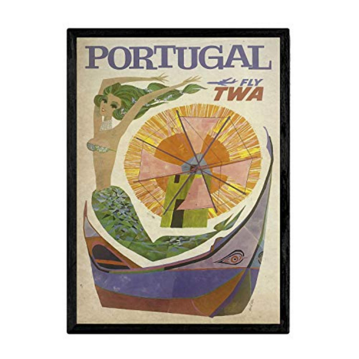 POSTER Portugal Vintage A4 Rahmenlos - Klar, Papier (29.7/5/21cm) - Nacnic