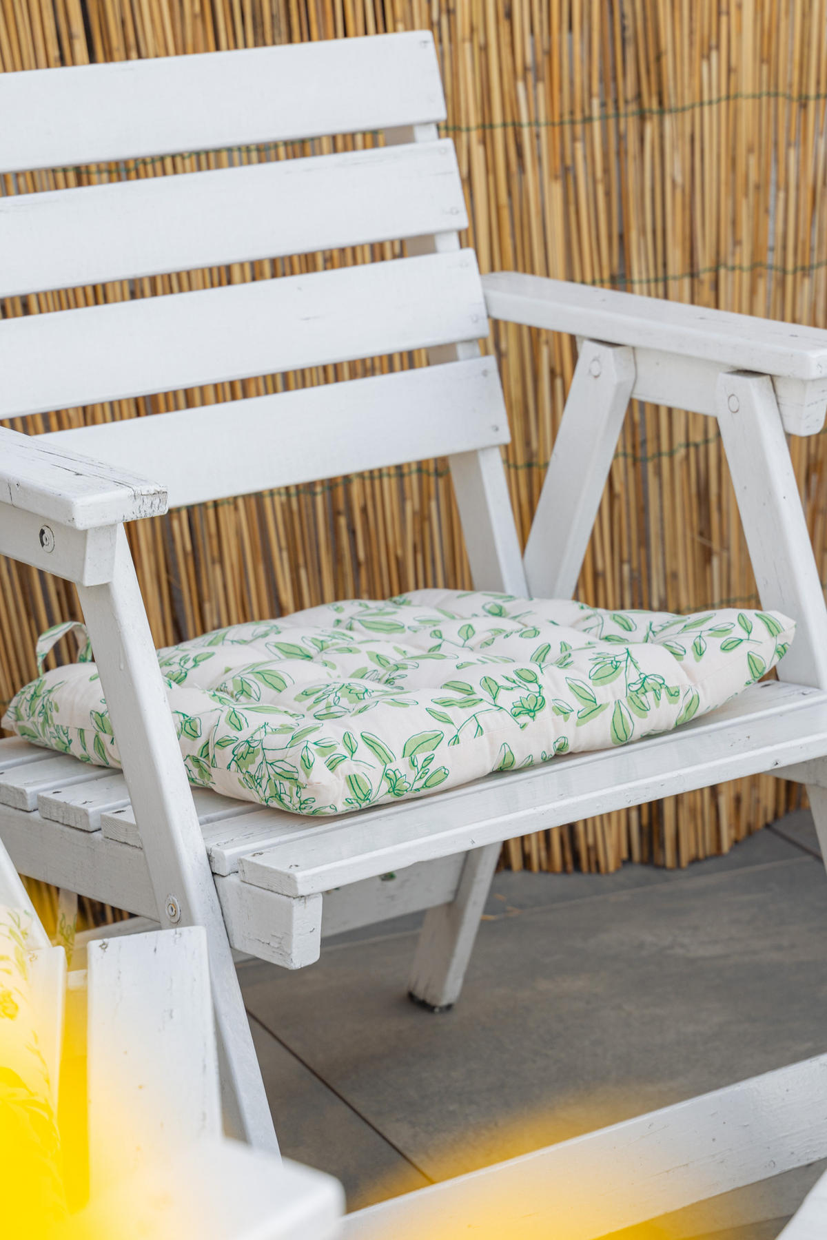 SITZKISSEN Gartenstuhl 40/40 cm - Salbeigrün, Naturmaterialien (40cm) - Home Styling Collection