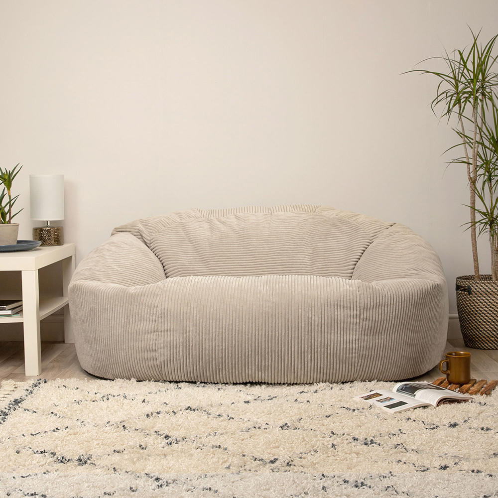 Thumbnail - icon Riesensitzsack, Beige, Kunststoff, 2-Sitzer, 130x57x116 cm, Hergestellt in Deutschland, Wohnzimmer, Hocker, Sitzsäc...