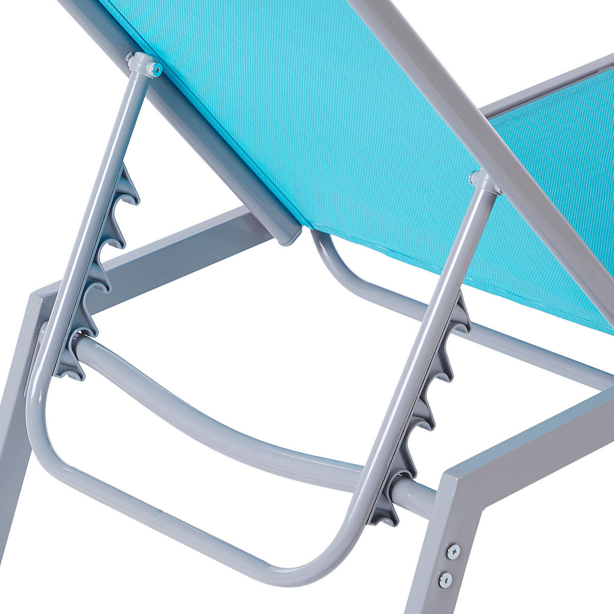 GARTENLIEGE Blau Noli - Blau, Metall (53/32/154cm) - Beliani