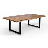 BAUMKANTENTISCH Bellary 160 - Schwarz/Akaziefarben, Holz (160/90/76cm) - Sedex