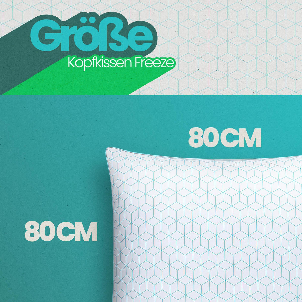 KOPFKISSEN Freeze mit Kühl-Effekt 80x80 cm - Weiß, Textil (80/80cm) - Bestlivings
