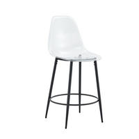 BARHOCKER 2er-Set 66 cm Transparent Schwarz - Schwarz, Metall (48.5/102/48.5cm) - Meubliv
