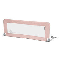 BETTSCHUTZGITTER Safety night 127 x 45 cm weiß rosa 18 Monate bis 5 Jahre, faltbar, Tragetasche, Rausfallschutz, Reisebett - Rosa, Metall (45/127cm) - Lorelli