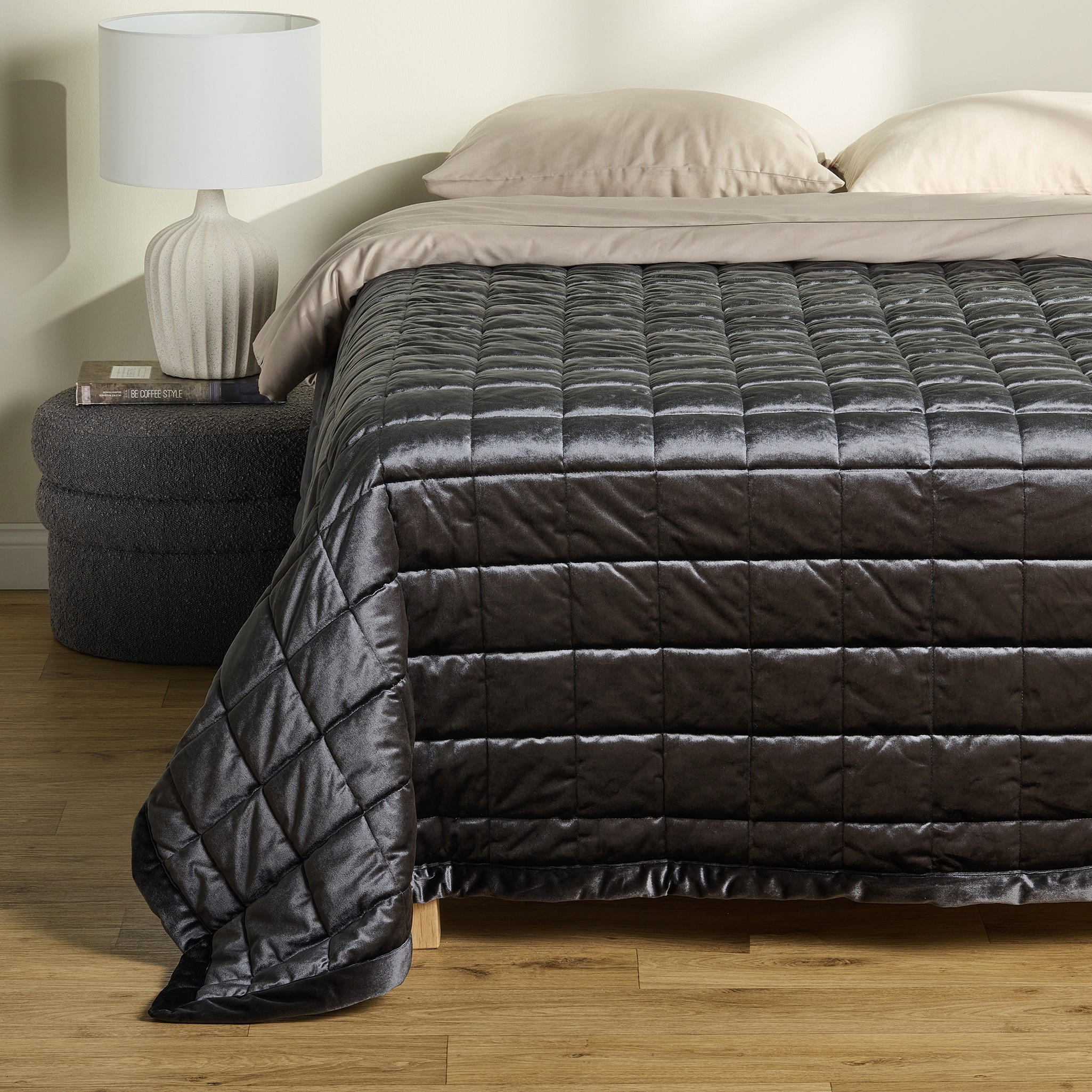 TAGESDECKE Dustis - Dunkelgrau, Textil (200/220cm) - home&you
