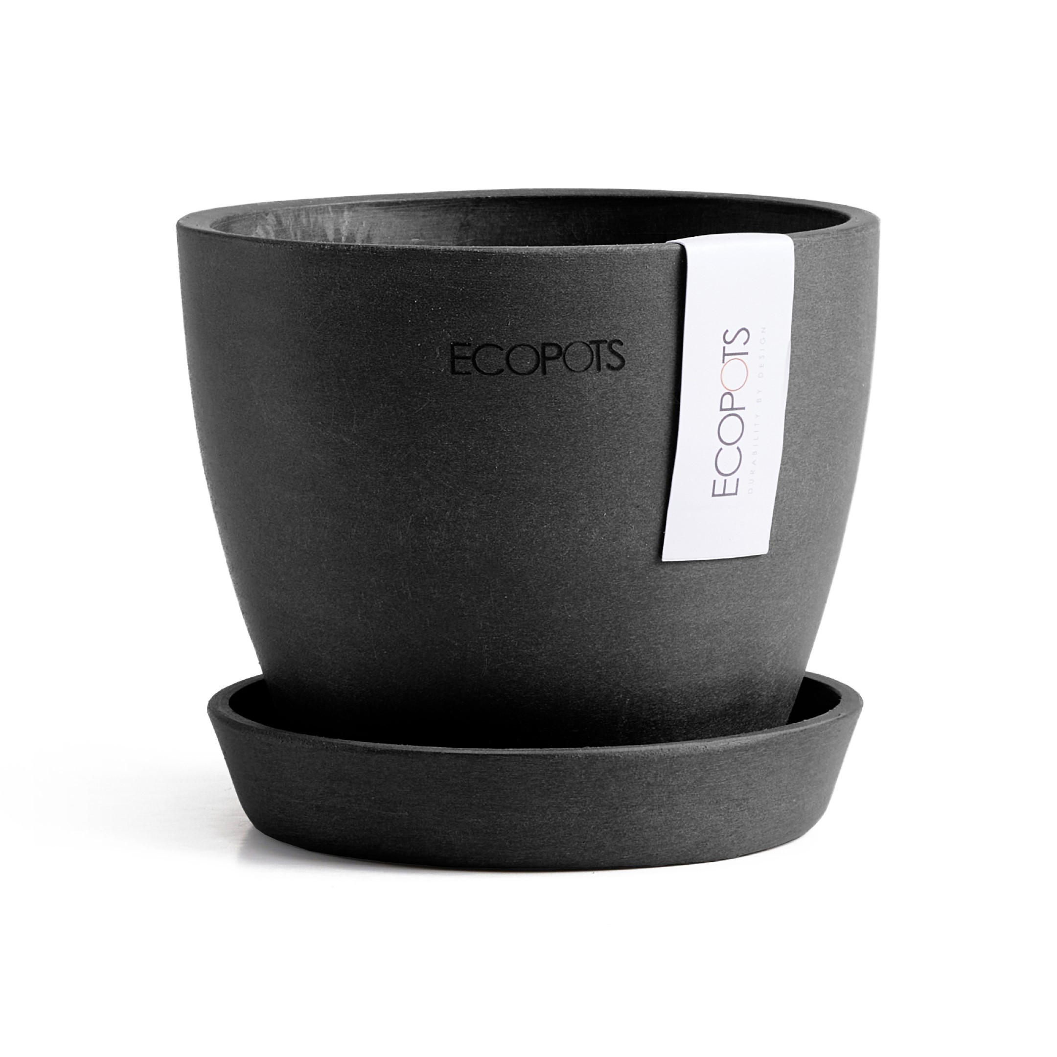 Ecopots Blumentopfuntersetzer Dunkelgrau 10.1 cm