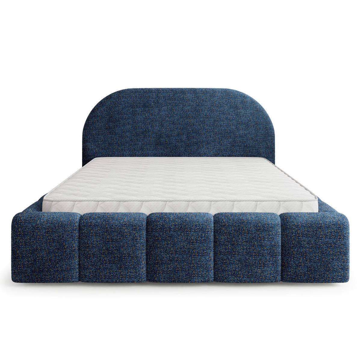 POLSTERBETT FLUSSO 140x200 cm mit Bettkästen - Blau - Blau, Holz (140/200cm) - MASSENO