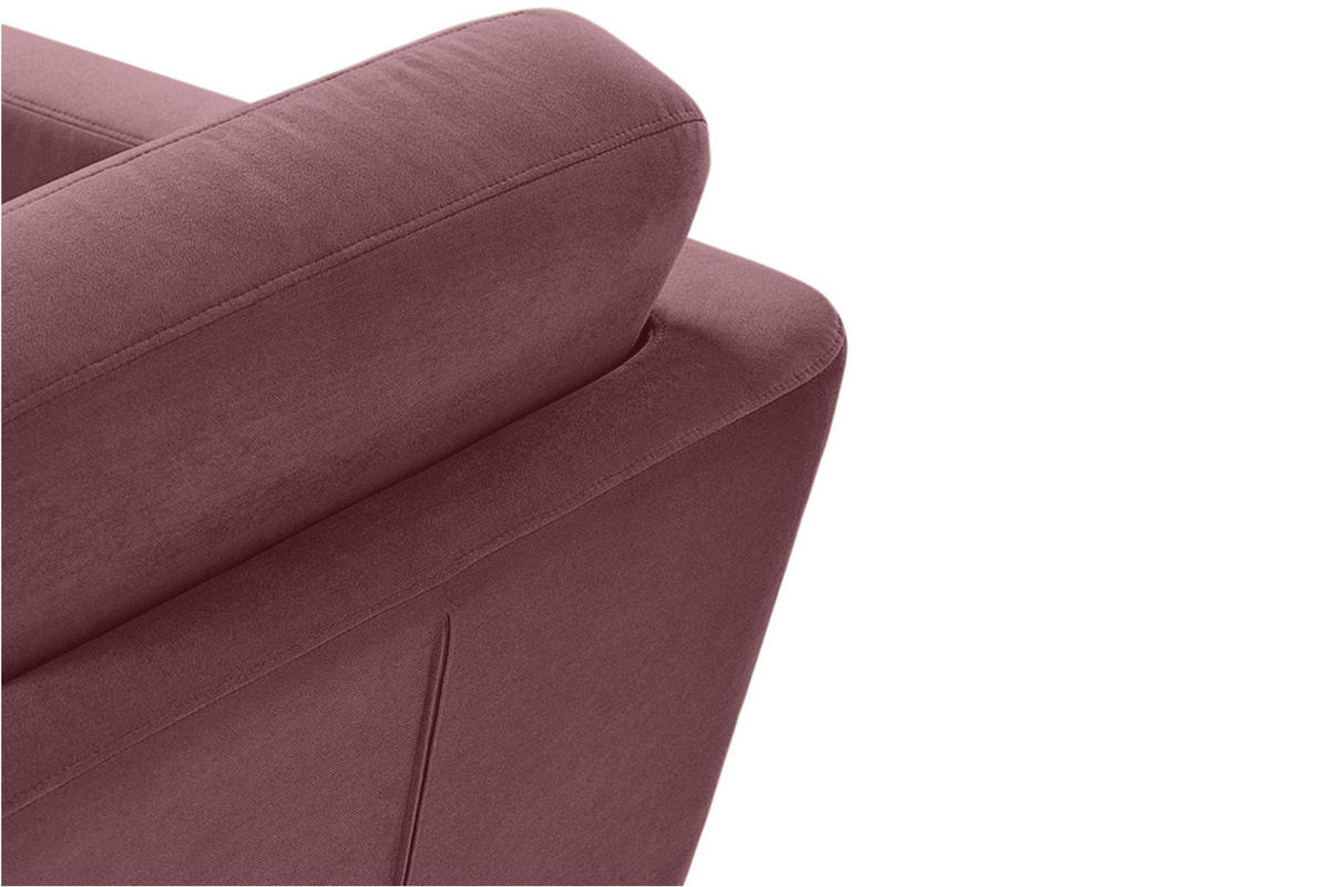 SESSEL TAGIO Massivholz-Beine, rosa - Koralle/Braun, Buchenholz/Textil (86/80/88cm) - KONSIMO®