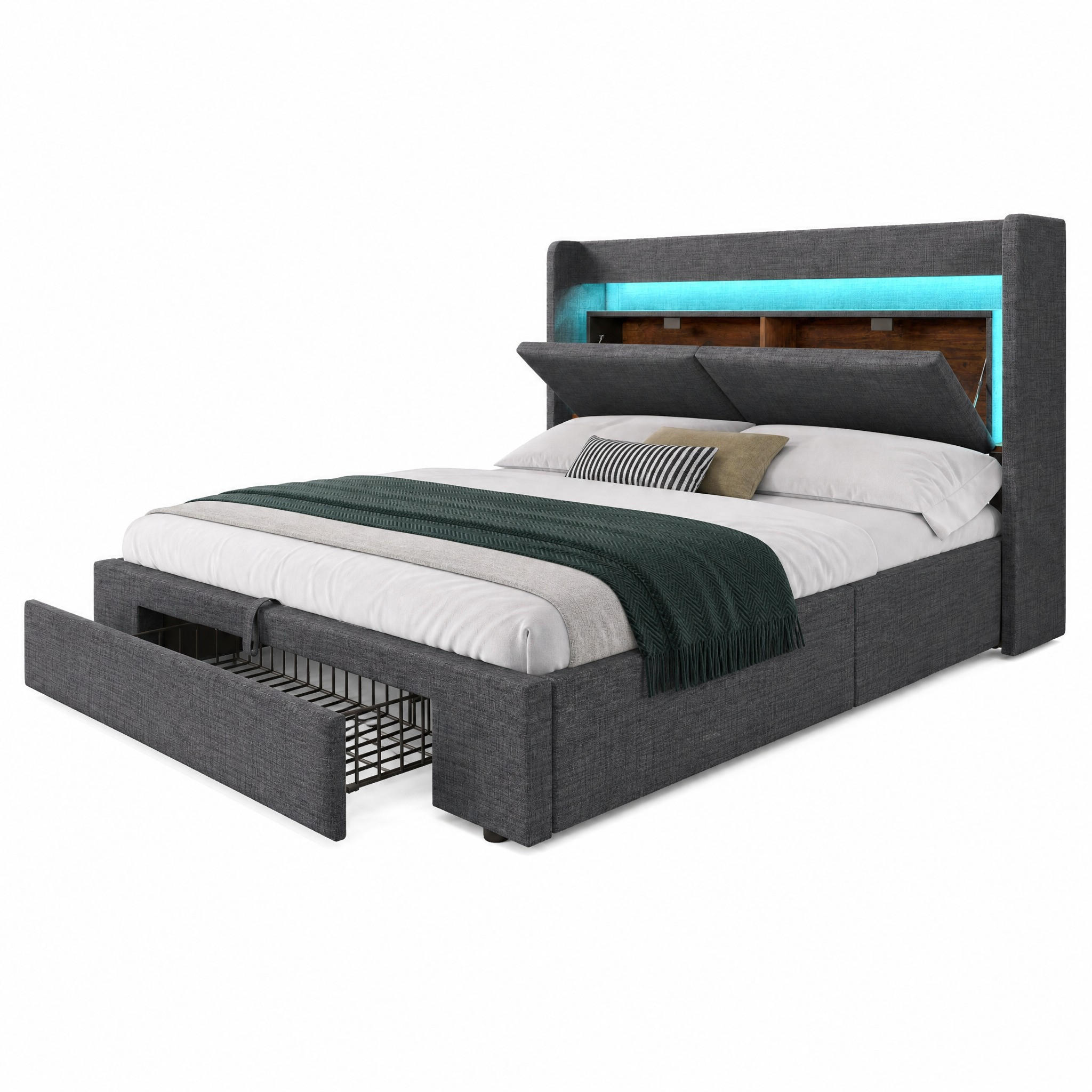 Beauniv Bett Grau 140x200 cm
