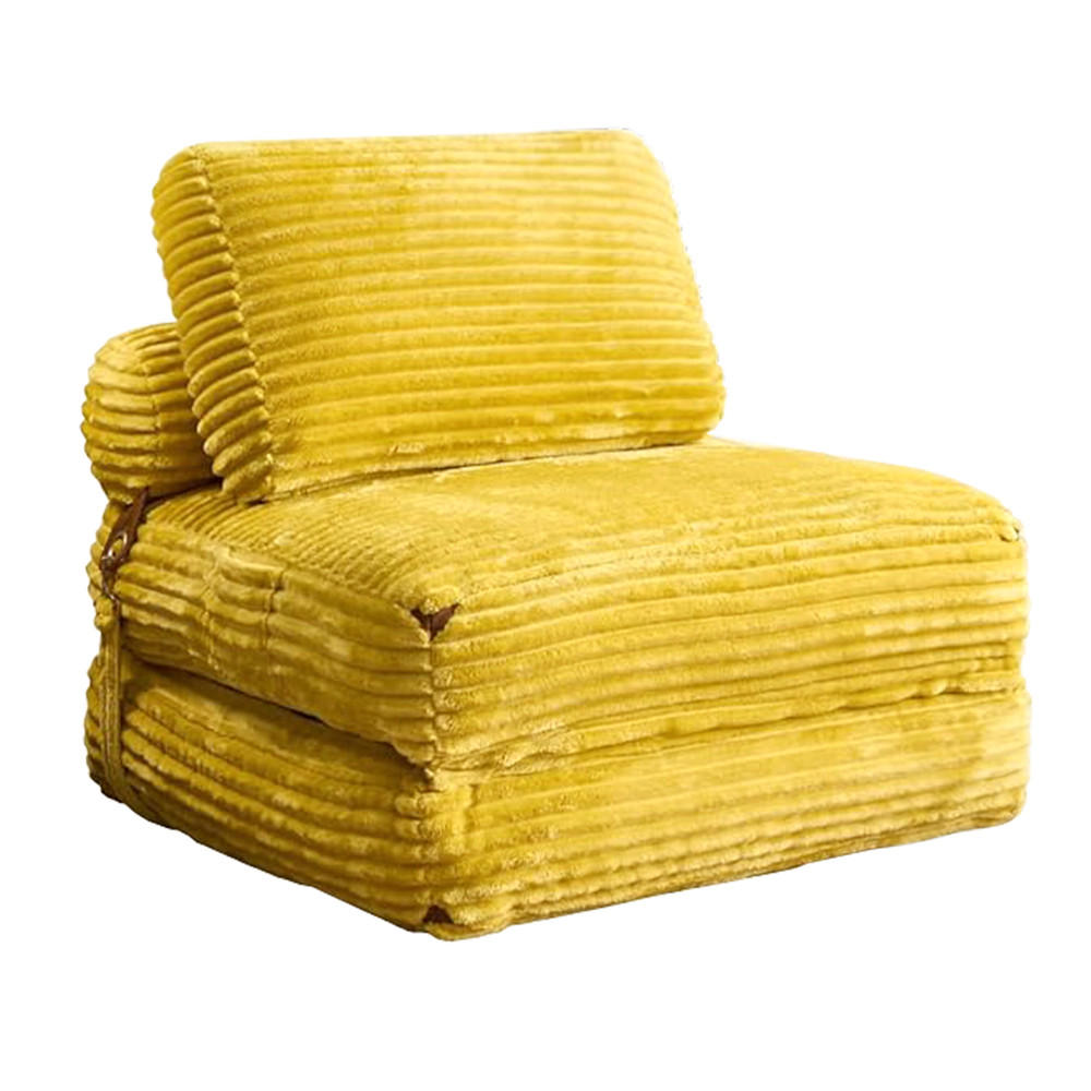 SITZSACK 87x86x40cm Bequem Platzsparend - Gelb, Textil (86/33/87cm) - Raelunyi