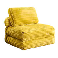 SITZSACK 87x86x40cm Bequem Platzsparend - Gelb, Textil (86/33/87cm) - Raelunyi