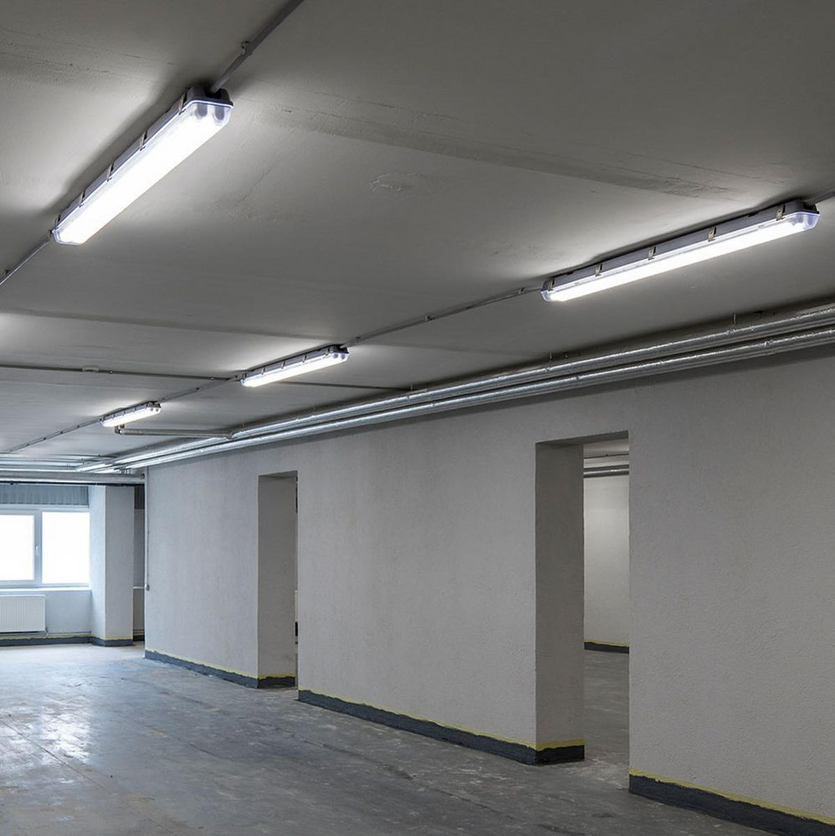 LED DECKENLEUCHTE Wannenleuchte Weiß 4er Set - Weiß, Kunststoff (150/6.5/5.8cm)