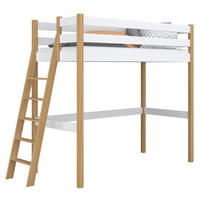 HOCHBETT N02 Weiß / Eiche Natur 80/200 - Eiche Artisan/Weiß, Naturmaterialien/Holz (80/200cm) - N-Wood