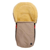 LAMMFELL-BABYSCHALENFUSSSACK Emma, sand melange - Hellbraun, Fell (37/7/80cm) - Kaiserbaby