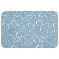 WC PŘEDLOŽKA Organic - vzor - modrá 60x40 cm - světle modrá, textil/plast (60/1cm) - OnlyWow