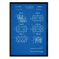 POSTER Antikes Patent A3 Schwarzer Rahmen - Schwarz, Papier (29.7/5/42cm) - Nacnic
