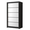 SCHWEBETÜRENSCHRANK Letto IV - 100 cm - Schwarz/Weiß, Holzwerkstoff/Metall (100/200/58cm) - Sofnet