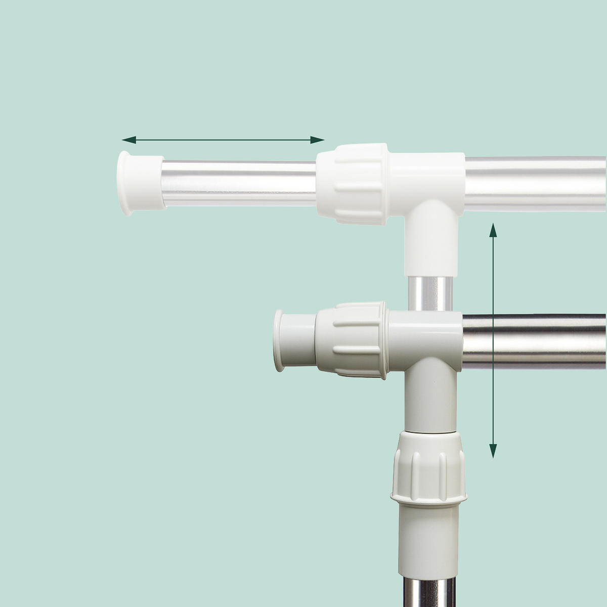 KLEIDERSTÄNDER - Multicolor/Weiß, Kunststoff/Metall (160/165/43cm) - Relaxdays