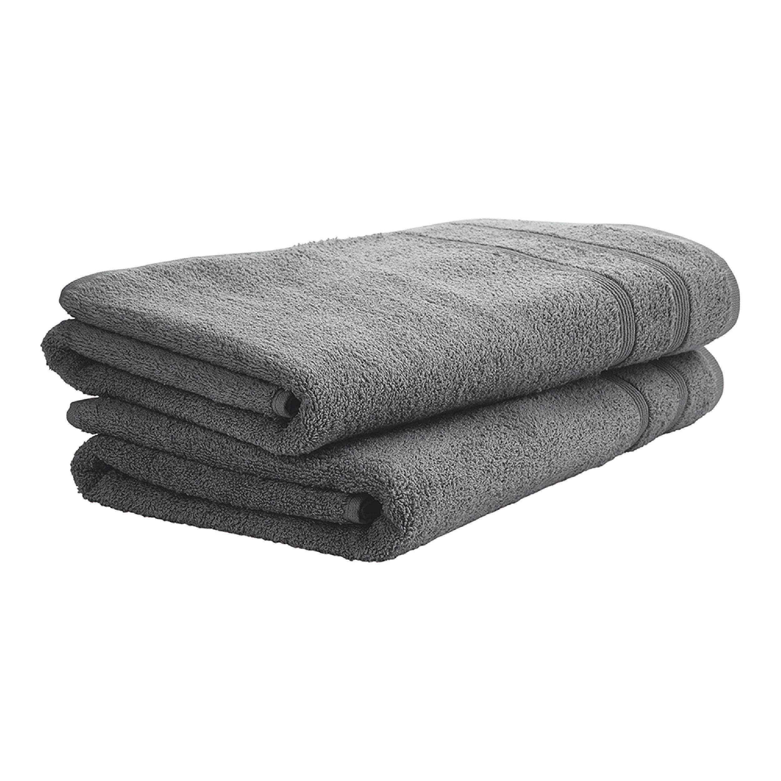 DUSCHTUCHSET Brooklyn - 2-teilig - 70x140 cm - Dunkelgrau - Dunkelgrau, Textil (70/140cm) - Uncover by Schiesser