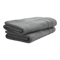 DUSCHTUCHSET Brooklyn - 2-teilig - 70x140 cm - Dunkelgrau - Dunkelgrau, Textil (70/140cm) - Uncover by Schiesser