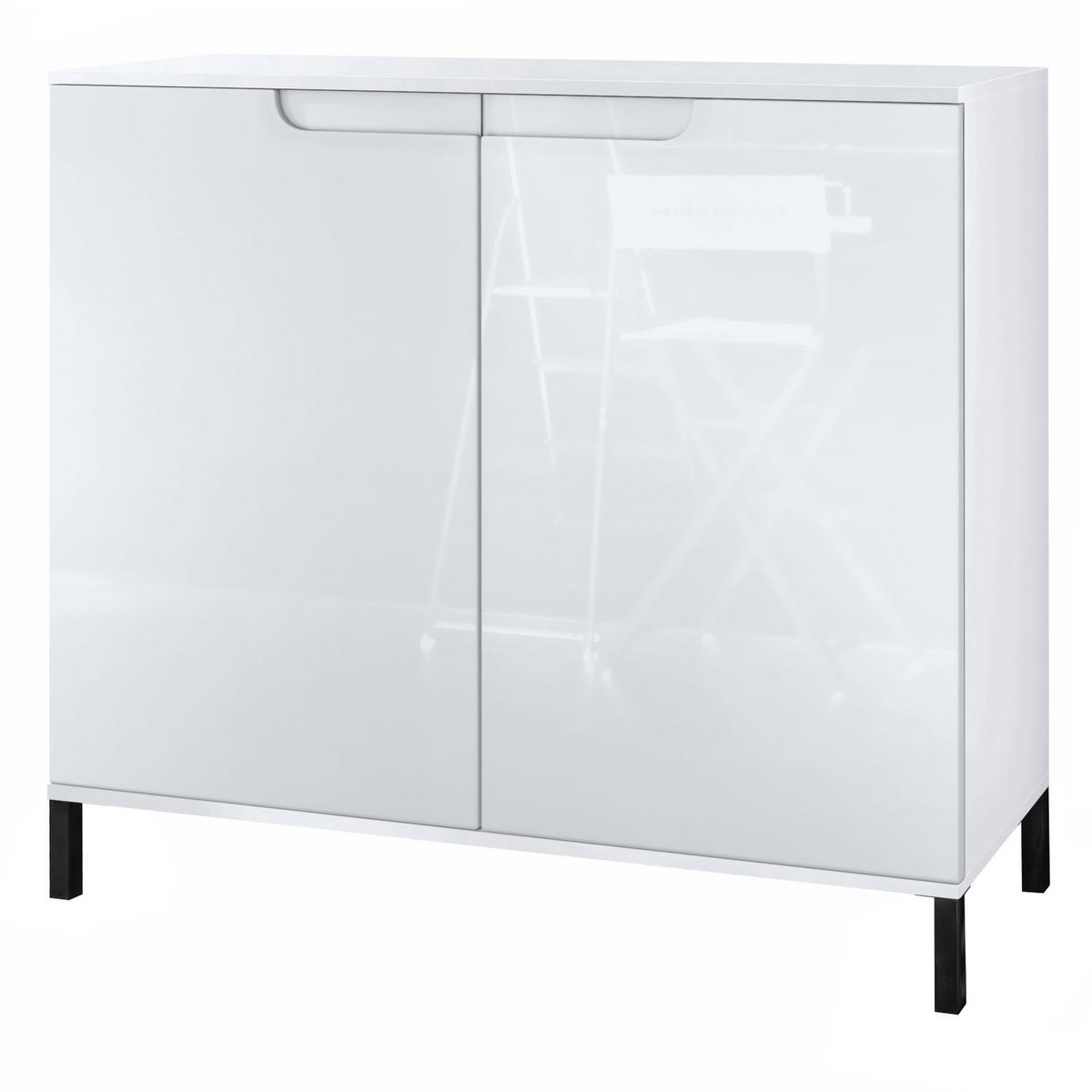 KOMMODE Sylt Weiß Hochglanz - Weiß Hochglanz, Holzwerkstoff (92.5/83.5/35cm) - Vladon