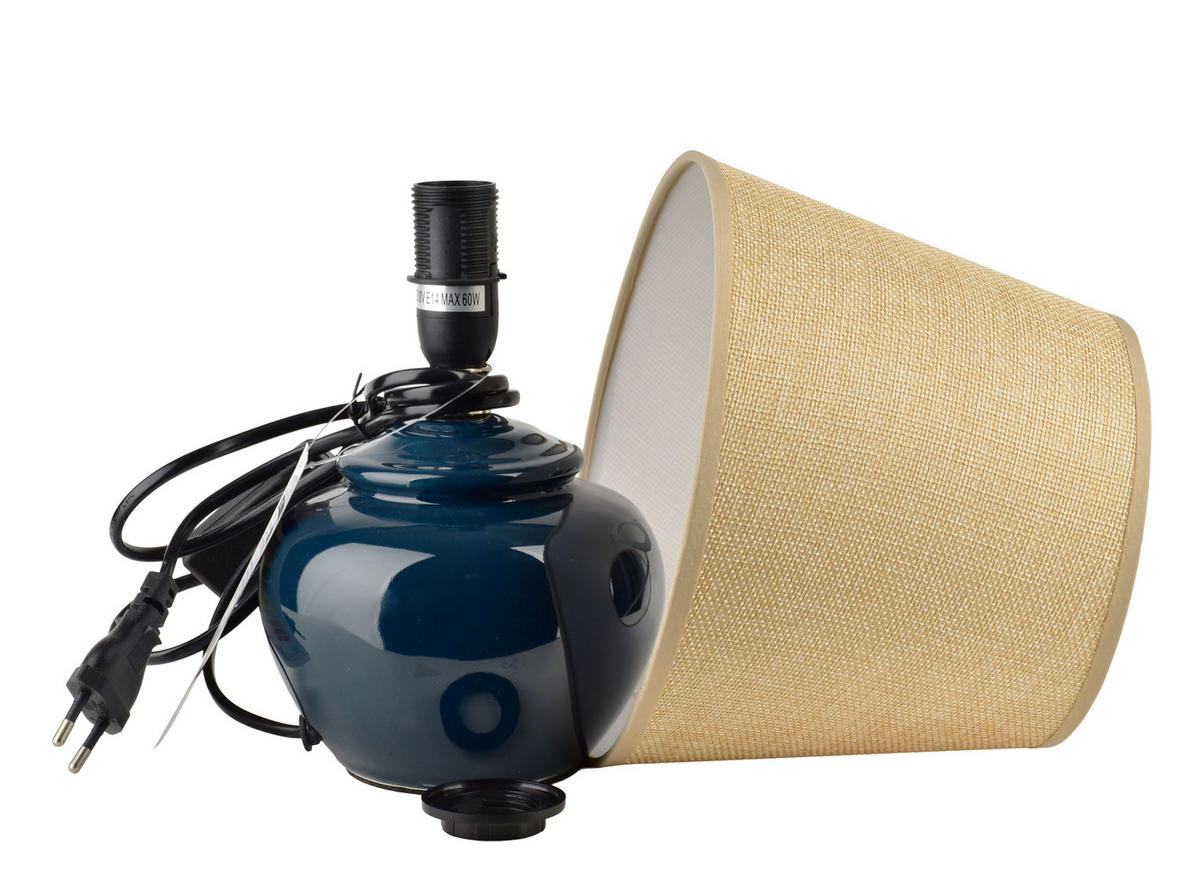 TISCHLAMPE Leti Dunkeblau 13/20/28.5 cm Keramik - Dunkelblau, Keramik (13/20/28.5cm) - Mondex