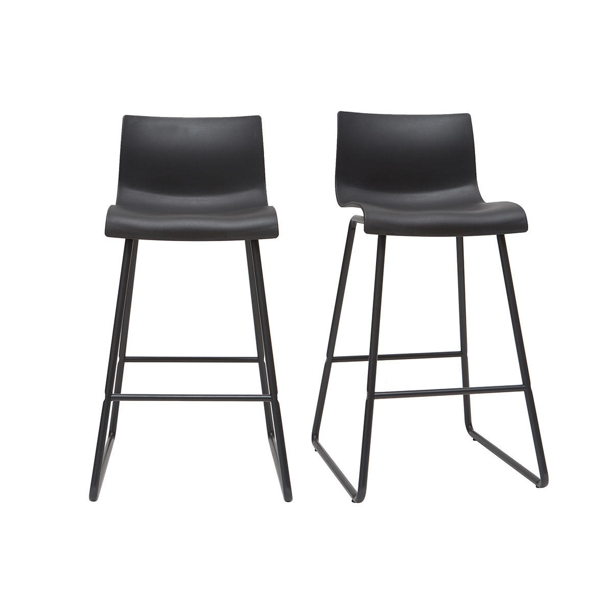BARHOCKER Design Schwarz H65 ONA - Schwarz, Kunststoff (55/89/47cm) - Miliboo