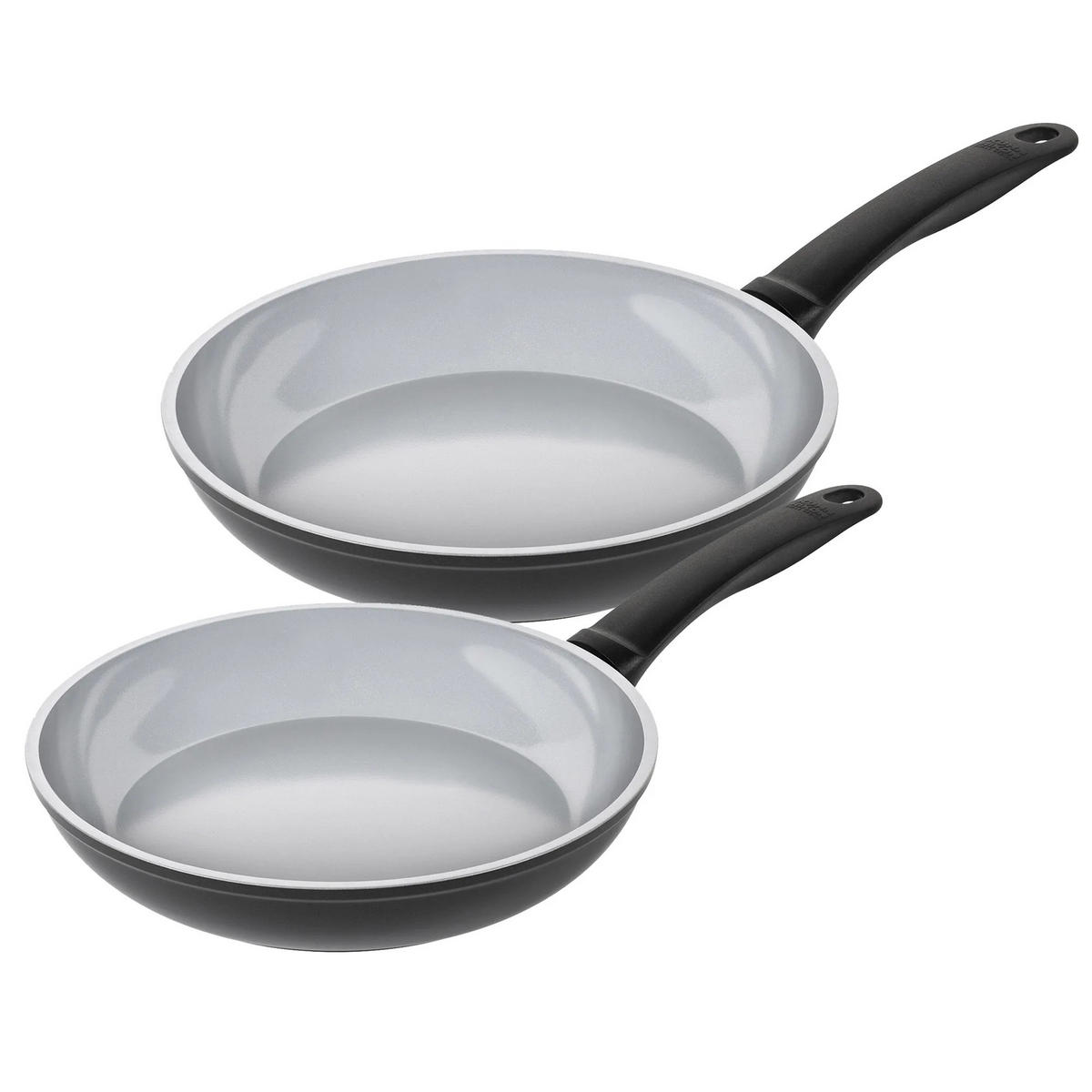 BRATPFANNENSET DURADO Silber 3-teilig - Silberfarben, Keramik/Metall - Beaface