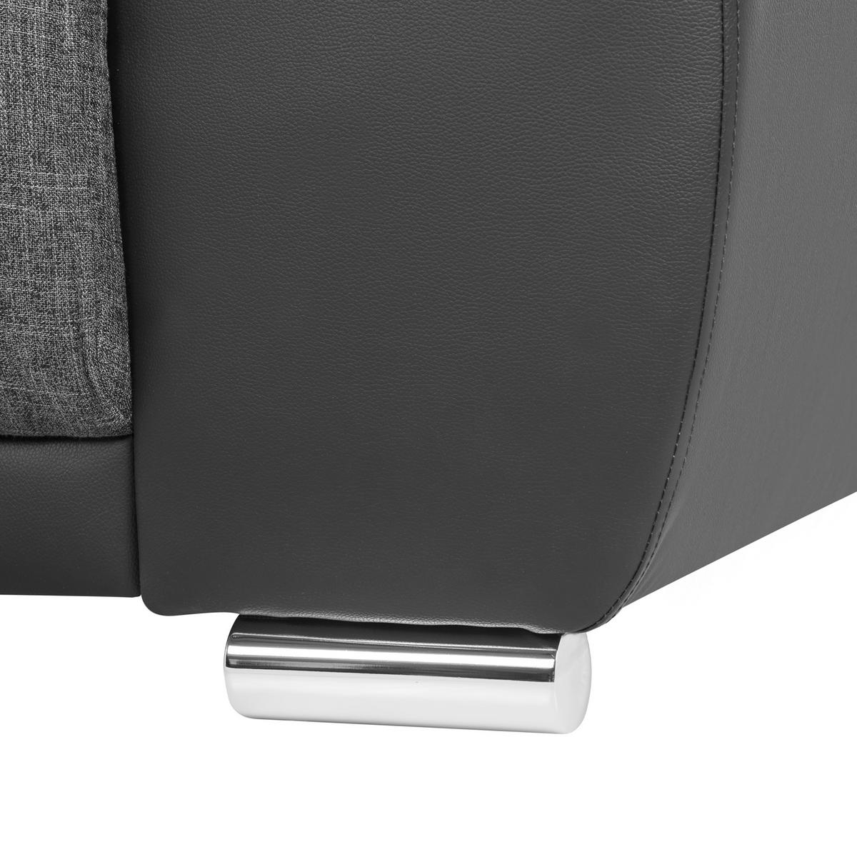 WOHNLANDSCHAFT Polsterbezug Dunkelgrau Torpo - Dunkelgrau, Textil (308/84/136cm) - Beliani