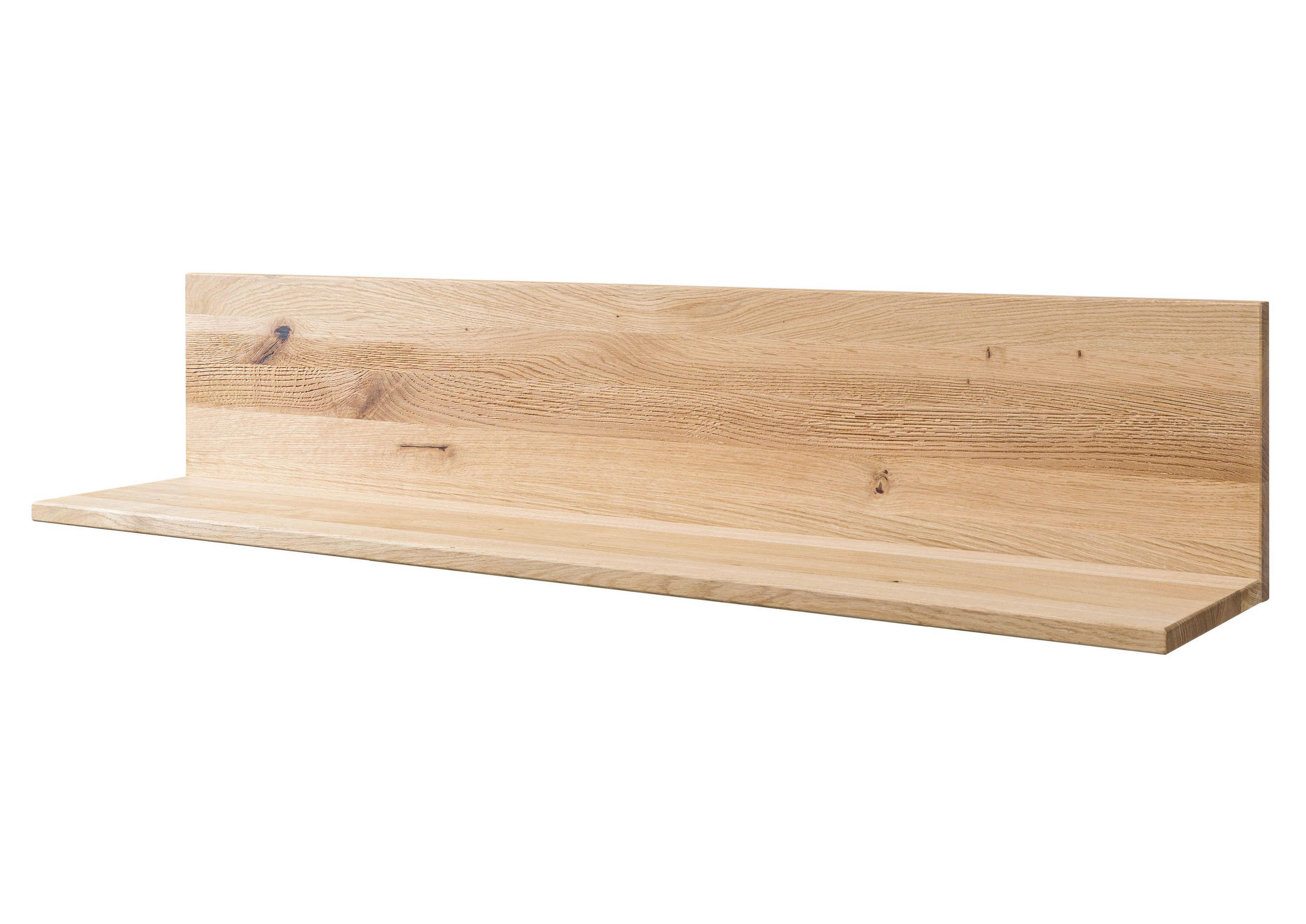 WANDREGAL Wildeiche 120x22x24 beige geölt KENT #212 - Beige, Holz (120/24/22cm) - Massivmoebel24