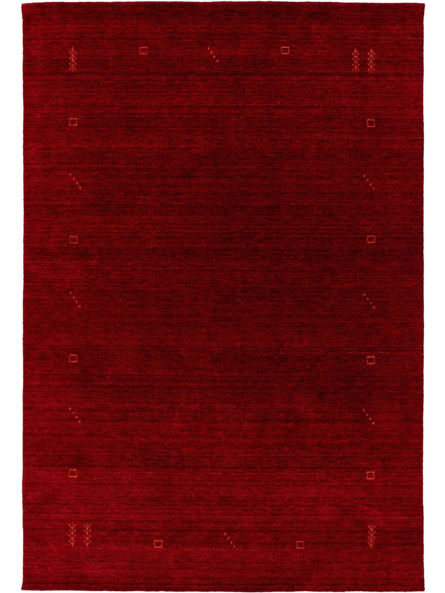 WOLLTEPPICH Jamal Rot 120x170 cm - Rot, Textil (120/1cm) - KUNSTLOFT