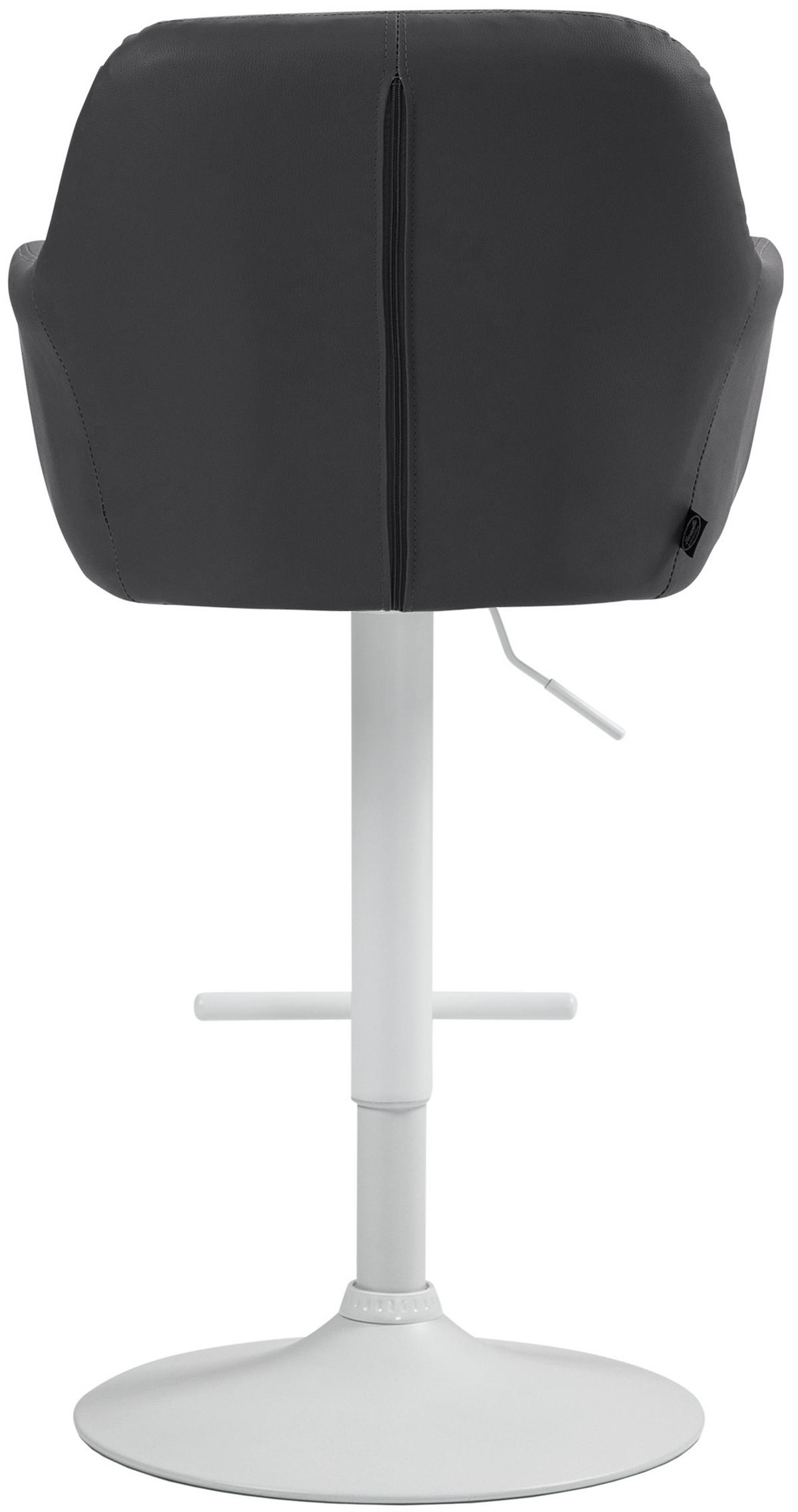 BARHOCKER Nardo Kunstleder weiß schwarz - Schwarz/Weiß, Kunststoff/Metall (57/118/59cm) - TPFLiving
