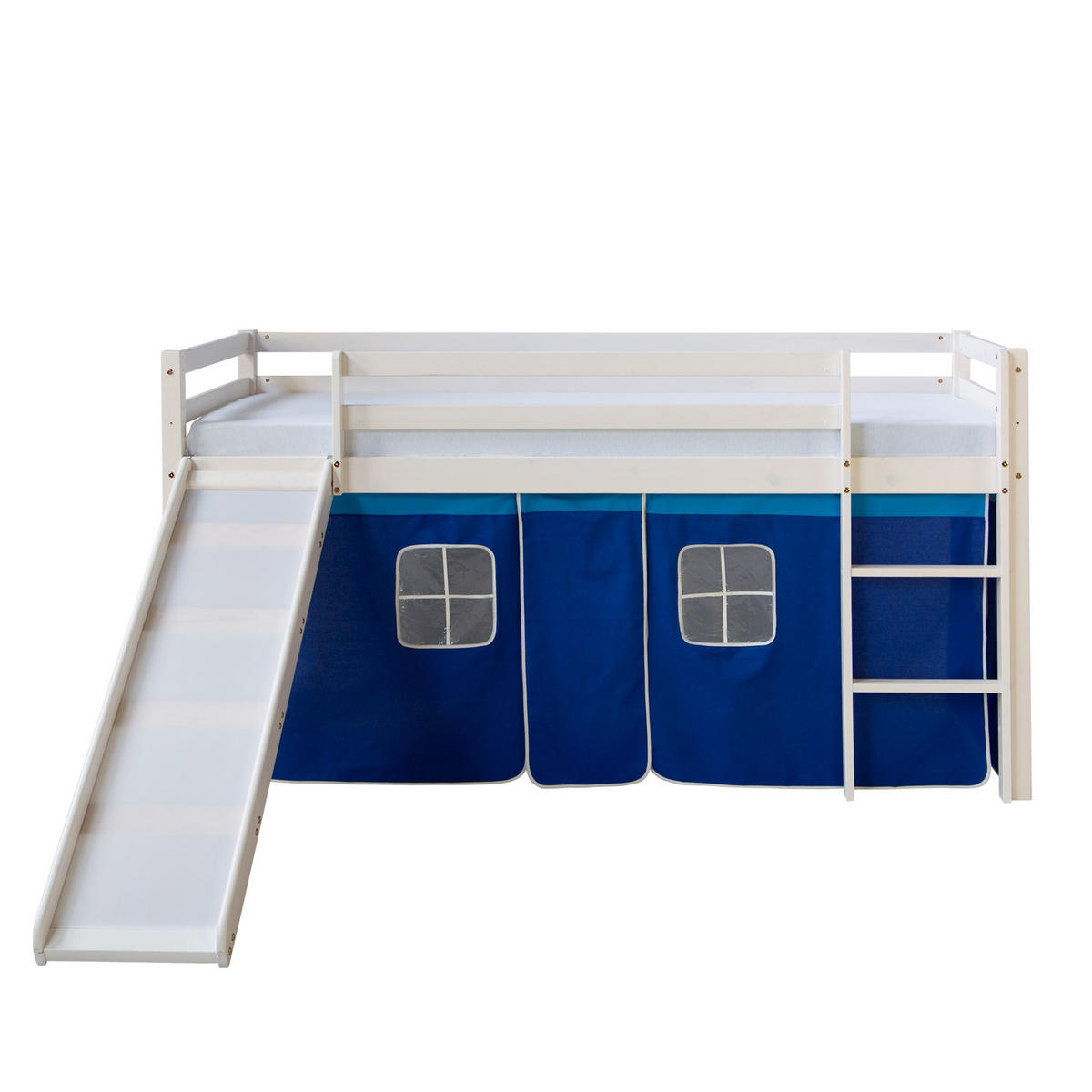 HOCHBETT 90/200 cm Lattenrost BLAU - Blau/Weiß, Holz - Homestyle4u