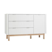 OTROŠKA KOMODA Miloo Bela - bela, leseni material (144.5/90.5/52.5cm) - Petits-meubles