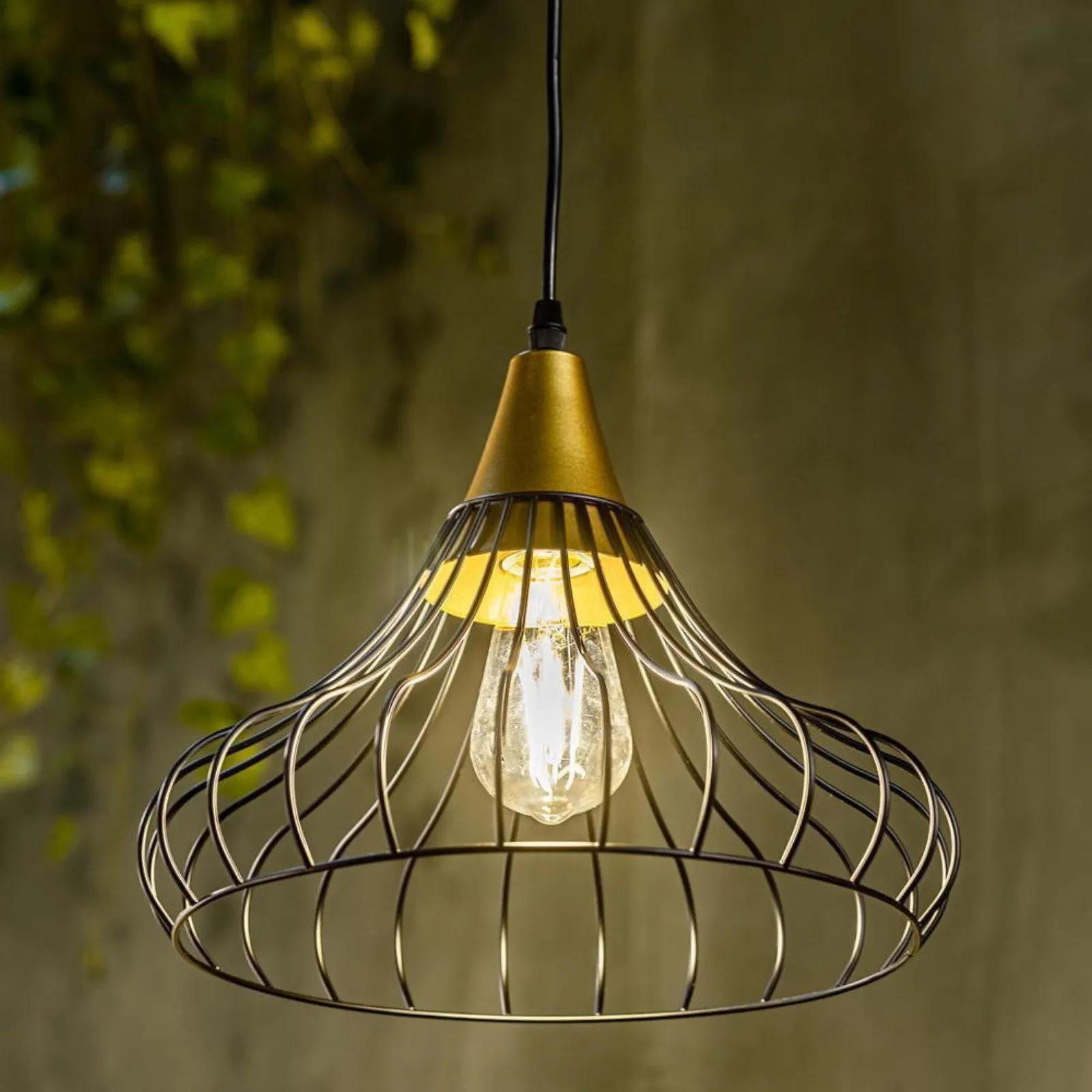 PENDELLEUCHTE LOTTE Schwarz - Goldfarben/Schwarz, Metall (16.5/16.5/149cm)
