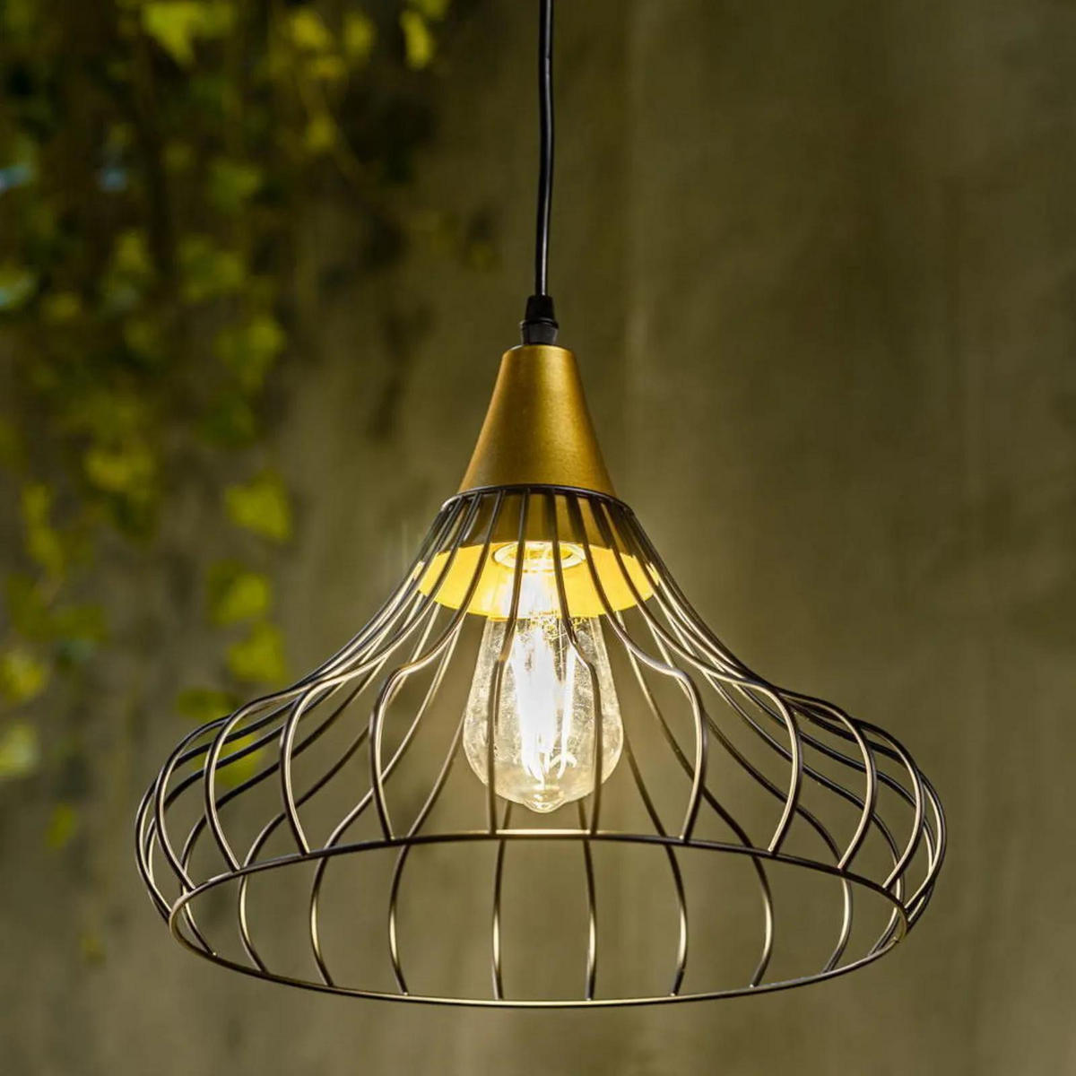 PENDELLEUCHTE LOTTE Schwarz - Goldfarben/Schwarz, Metall (16.5/16.5/149cm)