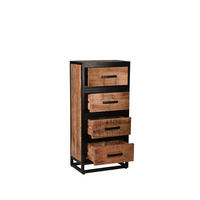 KOMMODE Tampa Schwarz 30/50/105 cm - Schwarz, Holz (50/105/30cm) - LABEL51