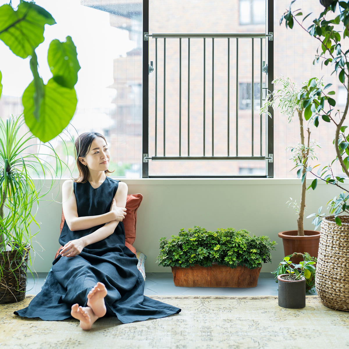 4XBLUMENKASTEN - Braun, Holz/Kunststoff (57.5/14/20cm) - Relaxdays