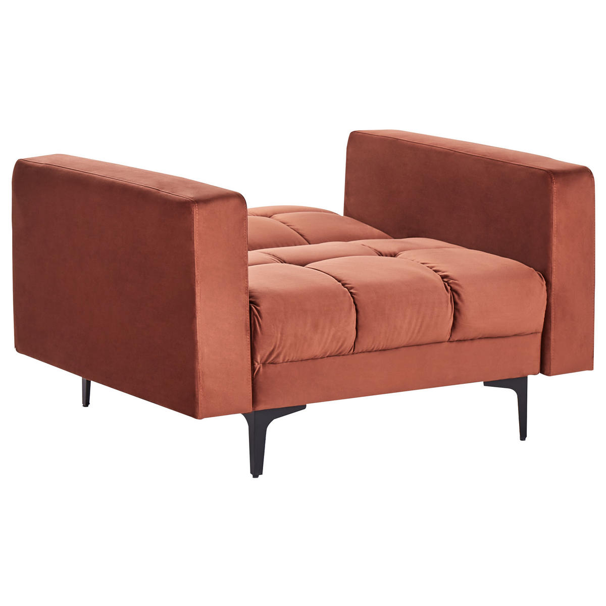 SESSEL Samtstoff Hellrot Alnes - Hellrot, Textil (110/77/89cm) - Beliani